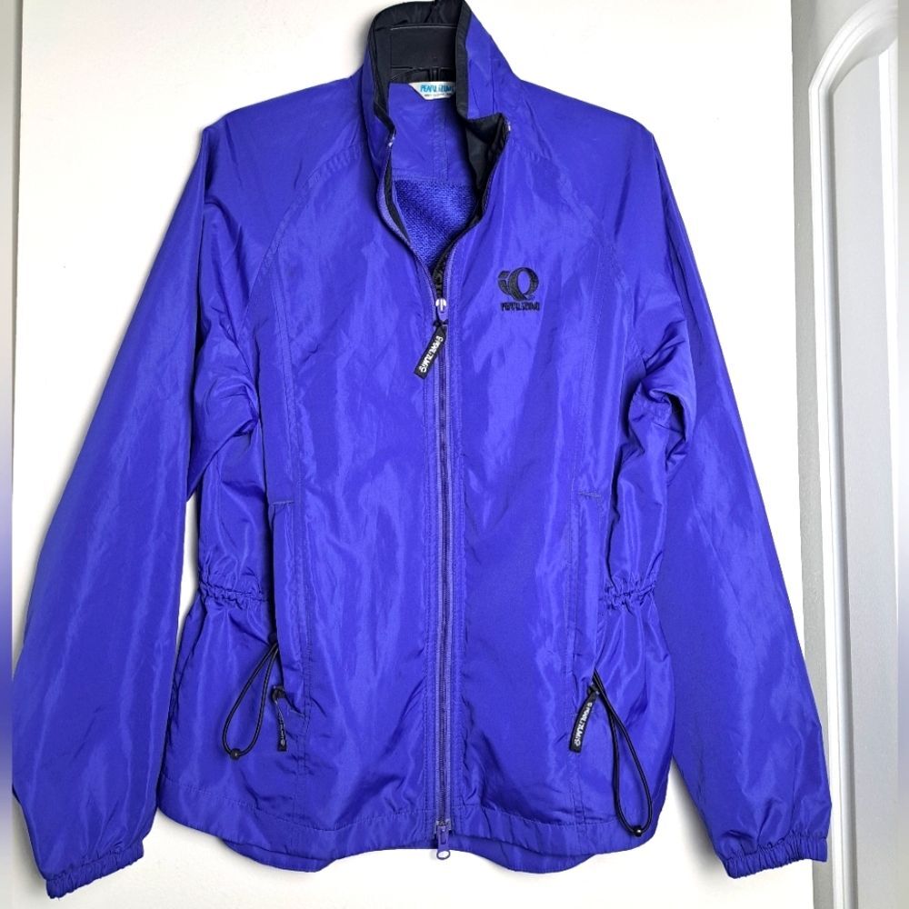 Pearl Izumi jacket zephrr cycling blue & black wind breaker full zip sz S